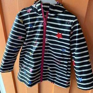 Joules girls 3T raincoat with fleece lining on body